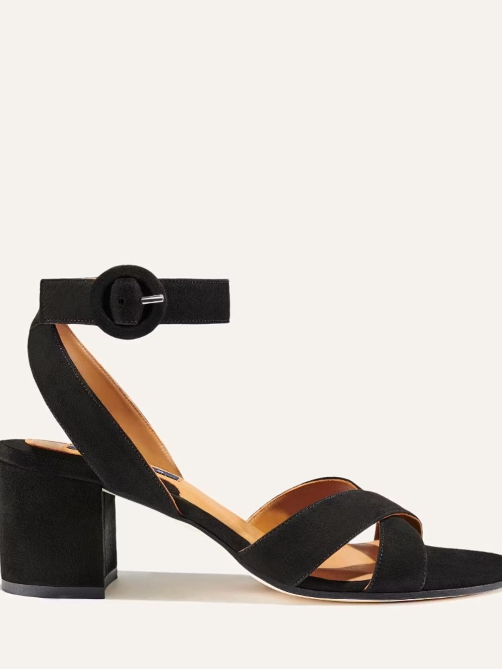 Margaux The City Sandal Black Suede 38.5 M (US 8-8.5) - Unworn, no box